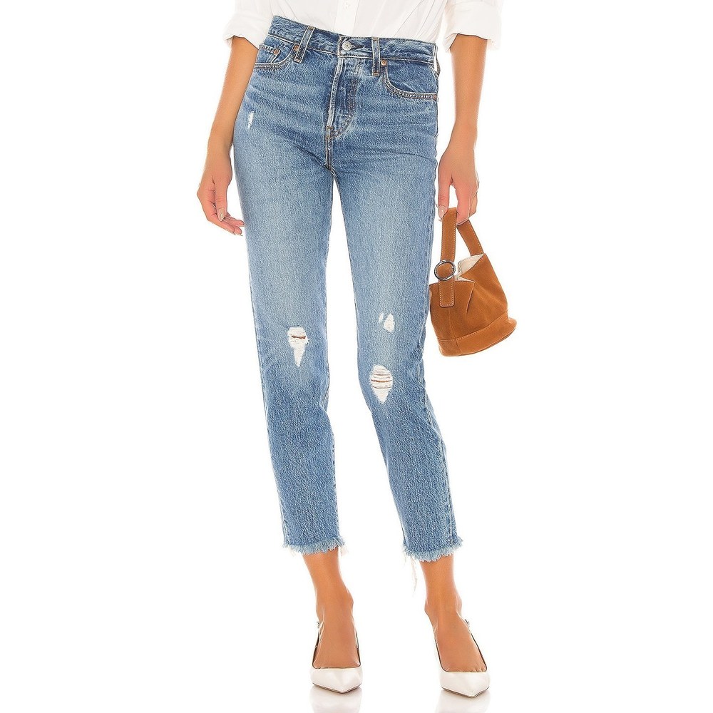 New LEVI'S Wedgie Icon Fit in Truth Unfolds jeans denim high rise tapered leg